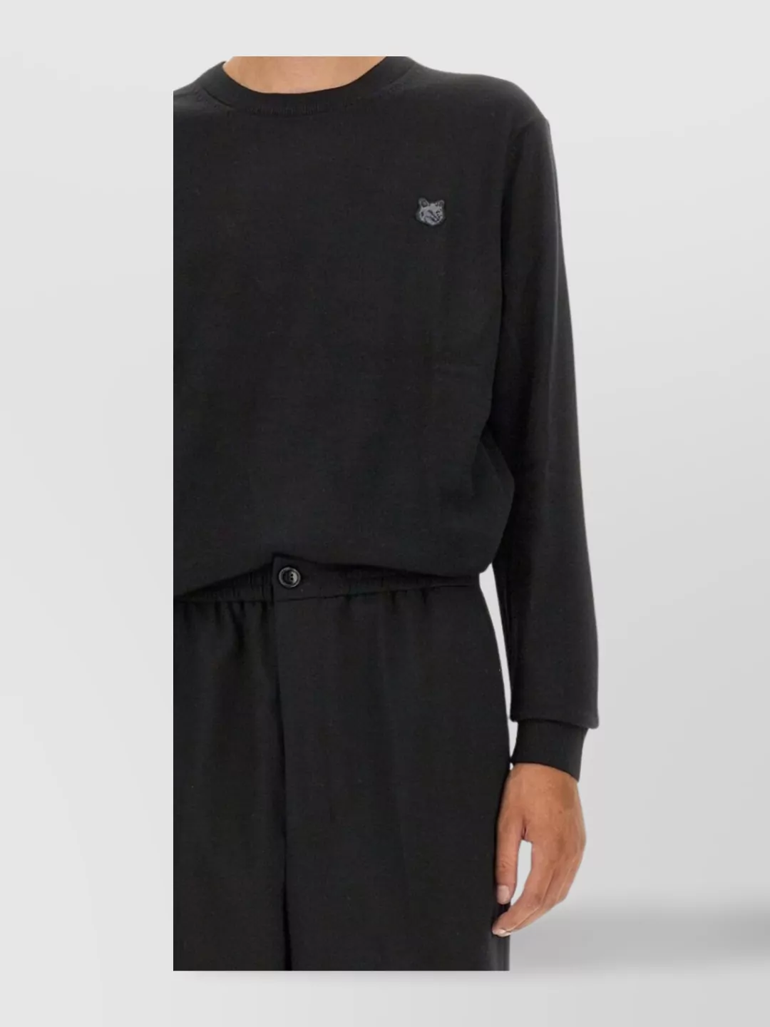 Maison Kitsuné Fox Patch Ribbed Sweater