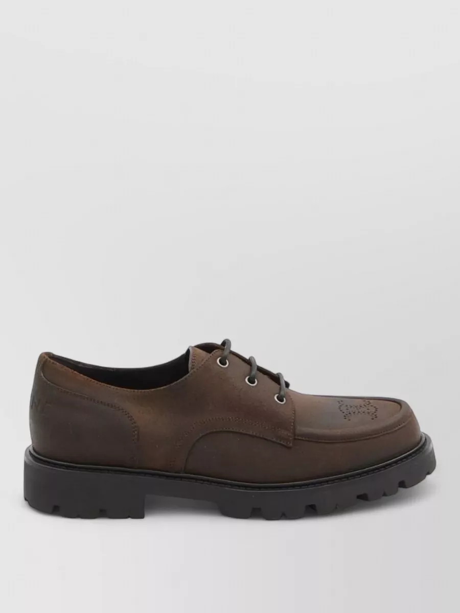 Celine Suede Derby Lace-Up Shoes