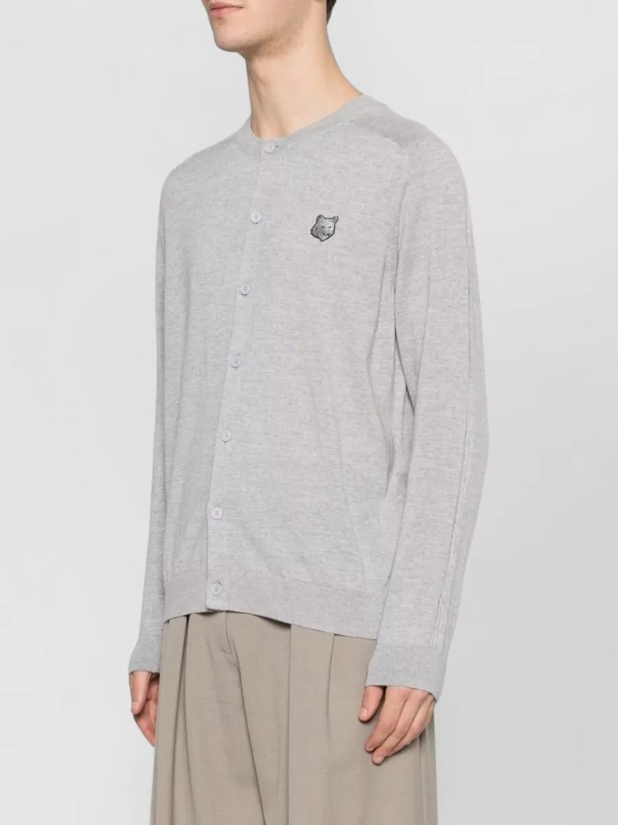 Maison Kitsuné Fox Head Wool Knit Cardigan