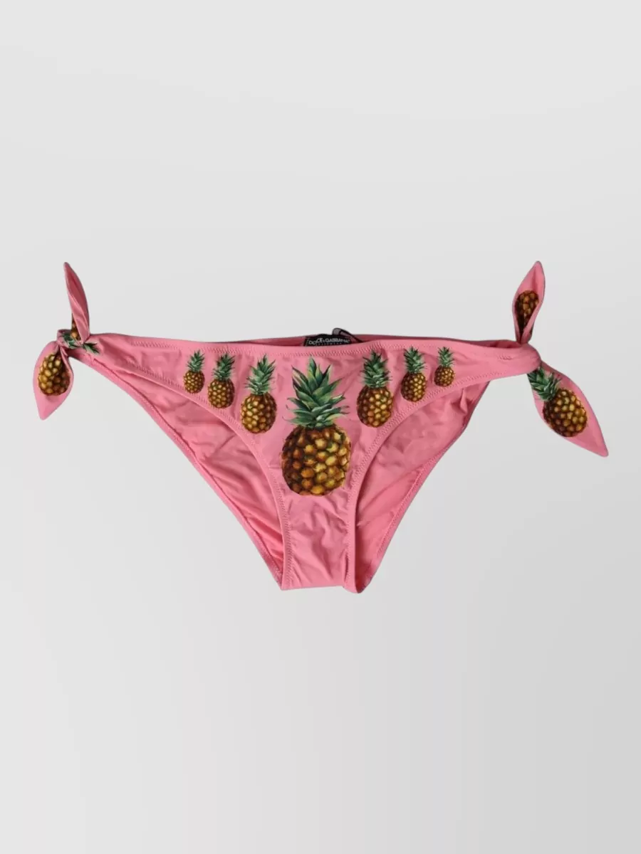 Dolce&Gabbana Pineapple-Print Bikini Bottoms