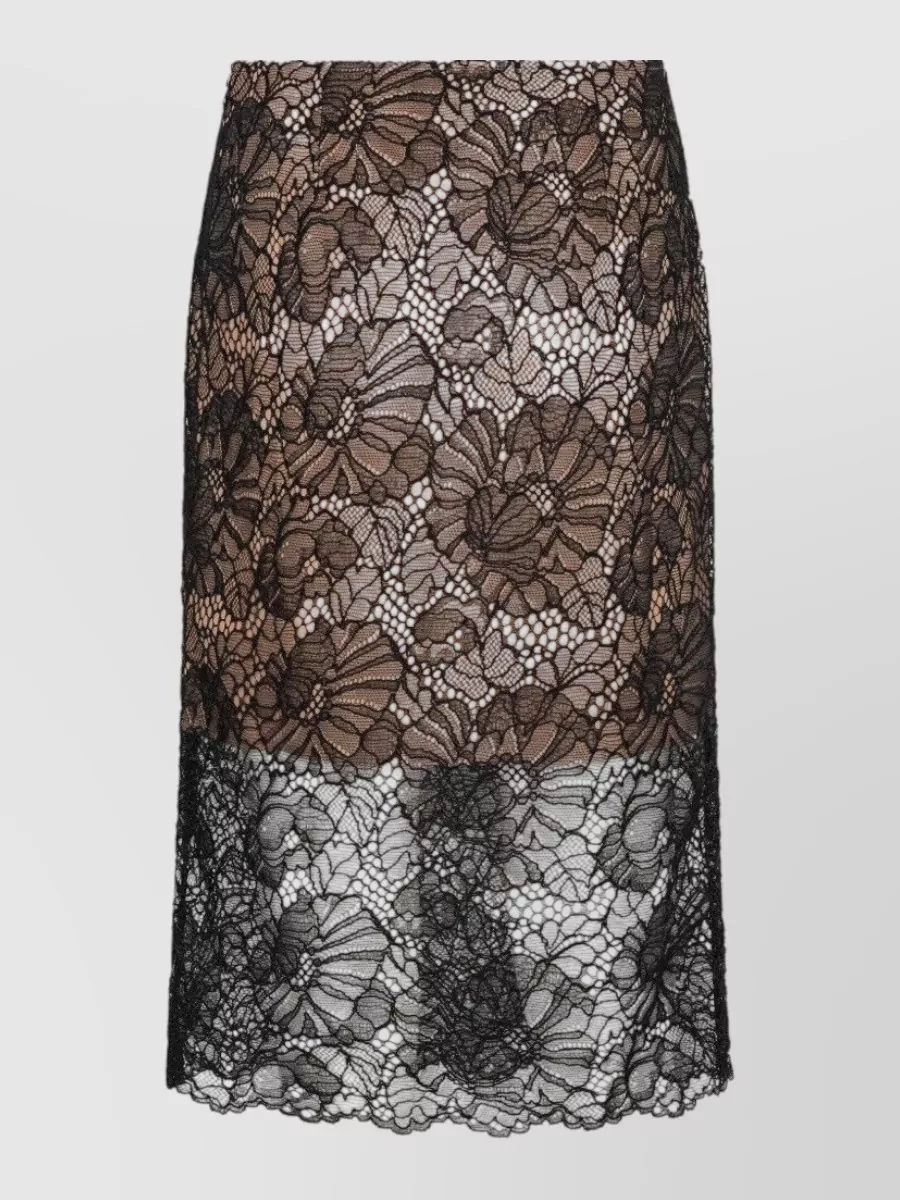 Rotate lace midi skirt