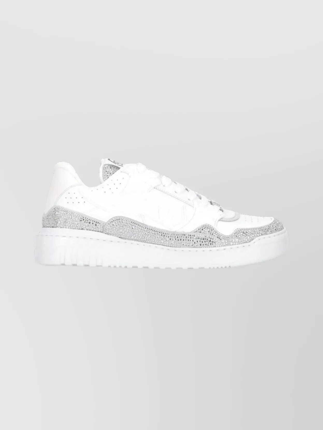 Philipp Plein Stylish Low Top Sneakers With Glitter Accents