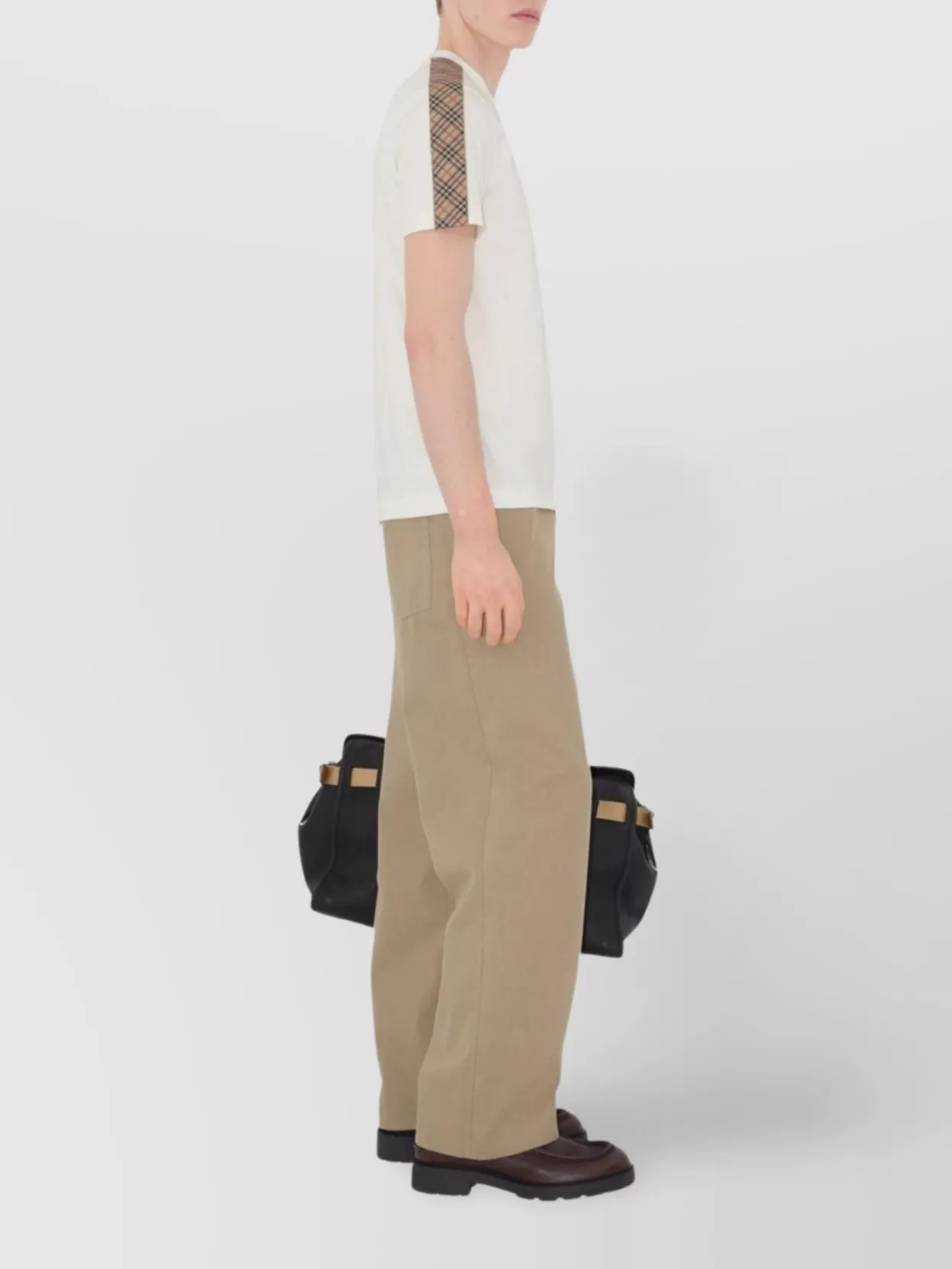 Burberry Shoulder Panel Check Trim Crew Neck Vest