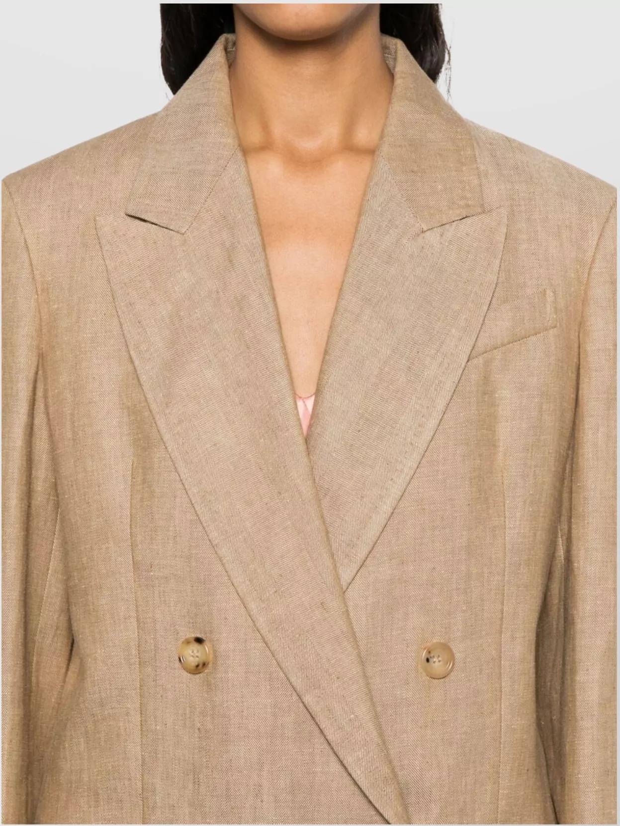 Max Mara Flap Pockets Longline Notched Lapels Jacket