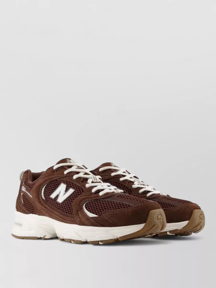 New Balance Mesh Calf Suede Low-Top Sneakers