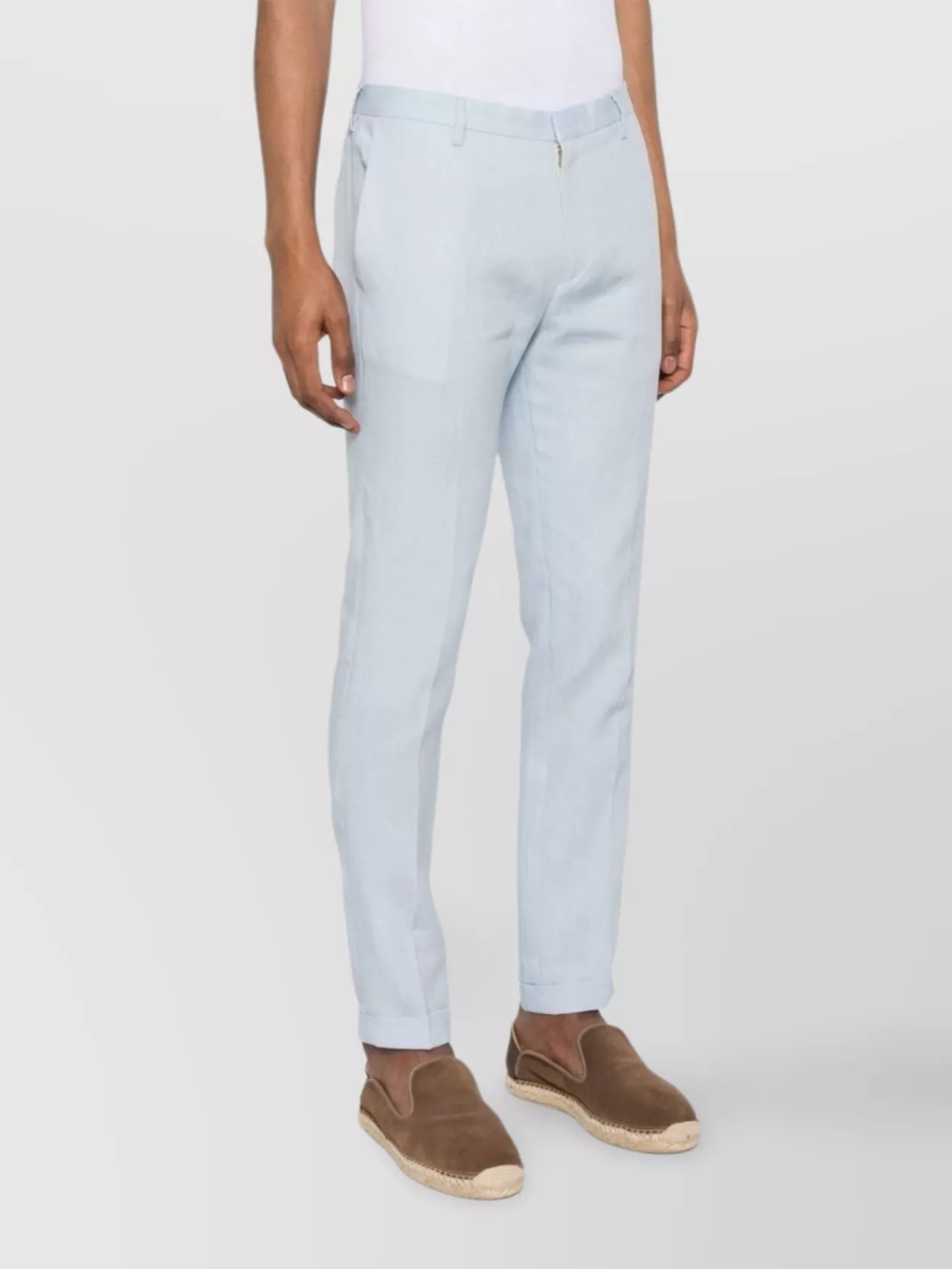 Shop Paul Smith Tailored Trousers With Belt Loops And Cuffed Hem
