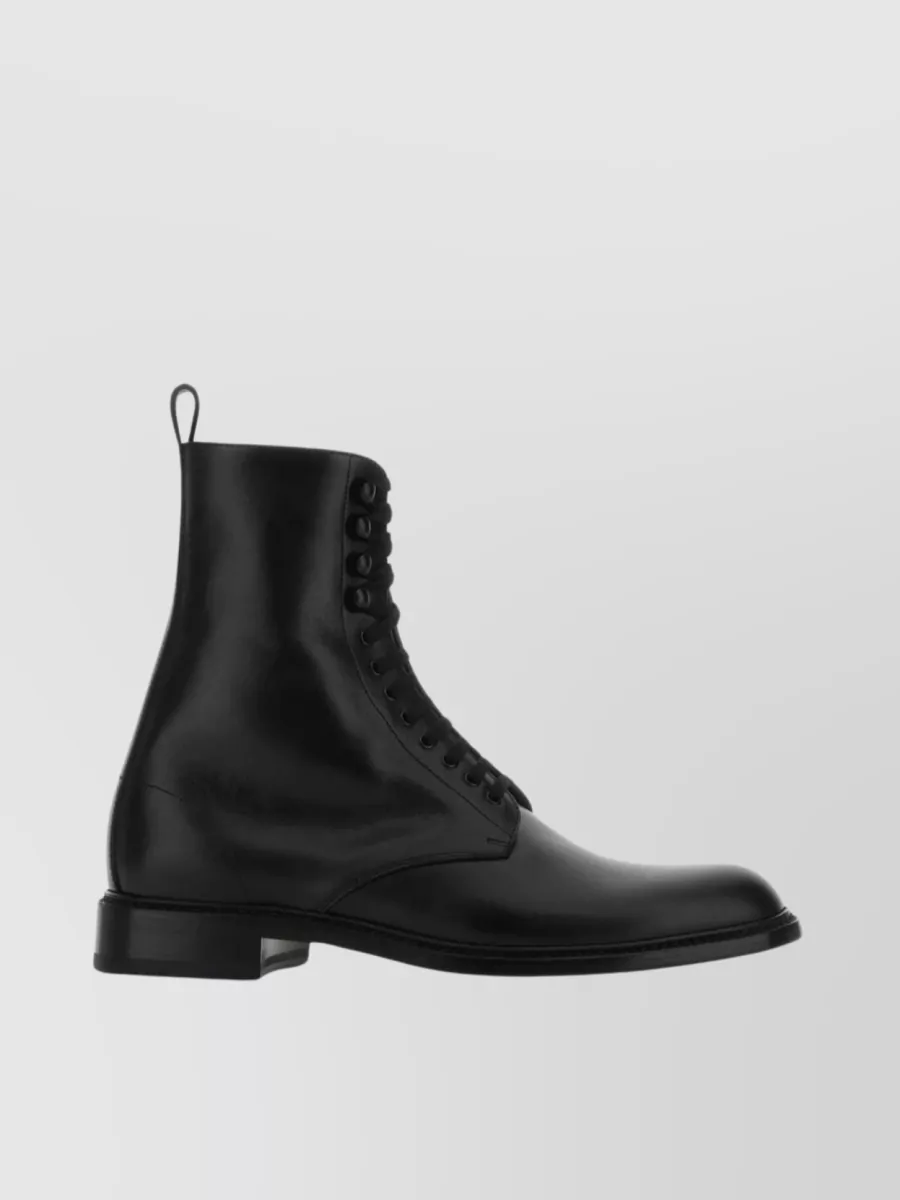 Shop Saint Laurent Army Ankle Boots In Luxurious Leather In Black