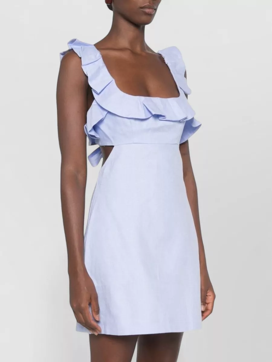 Zimmermann Linen Cutout Mini Dress