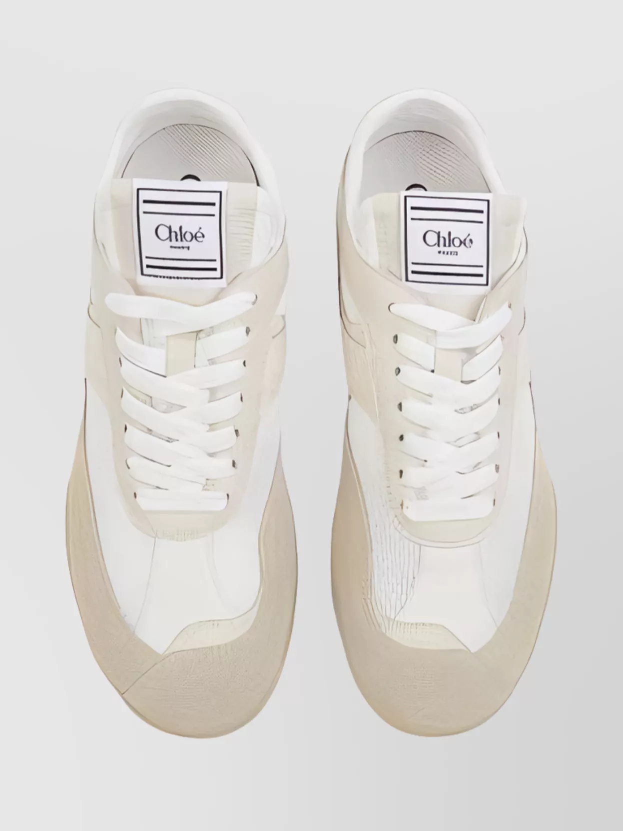Chloé Low-Top Sneakers With Rubber Sole And Mesh