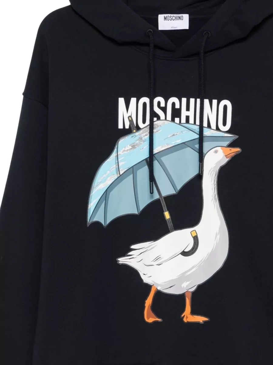 Moschino Cotton Crewneck Hoodie