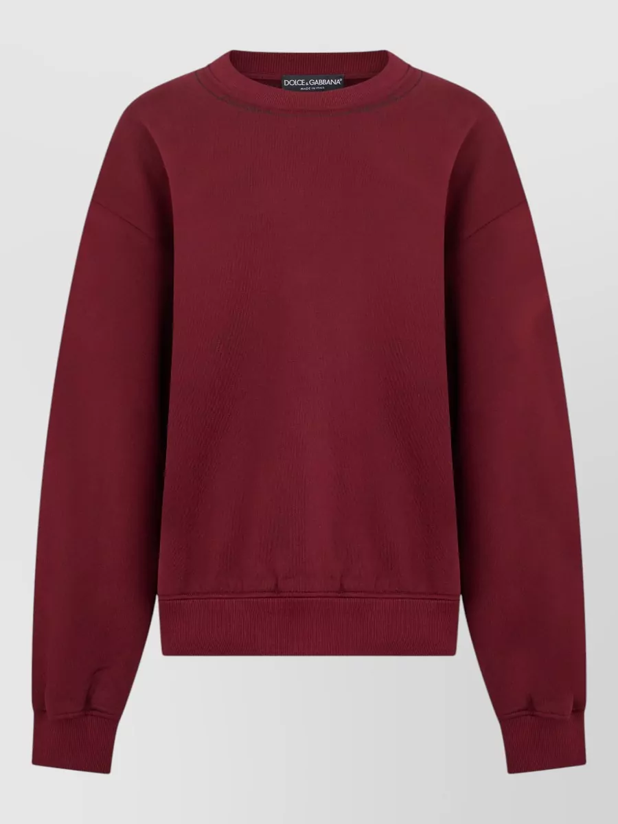Dolce&Gabbana cotton crew neck long sleeve sweatshirt