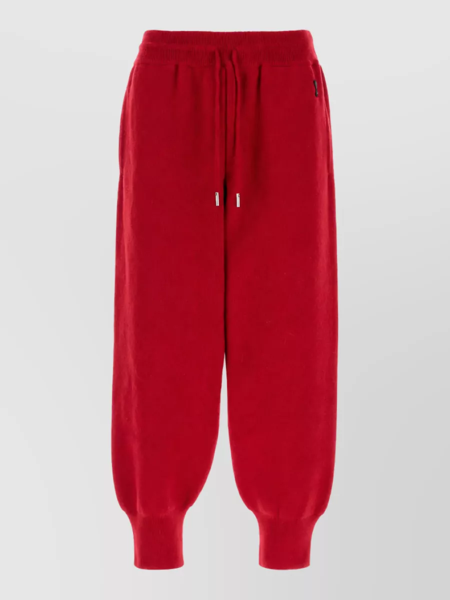 Ami Paris merino wool drawstring loose-fit trousers