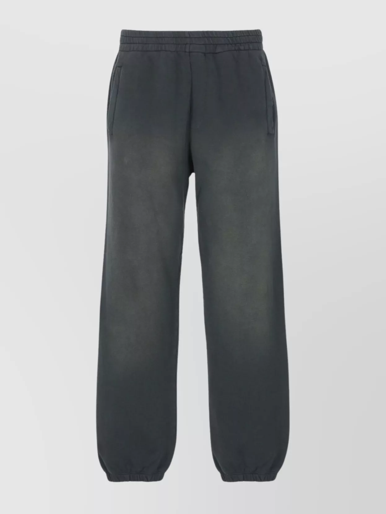 Golden Goose Relaxed Gradient Black Sweatpants With Elastic Waistband In Gray