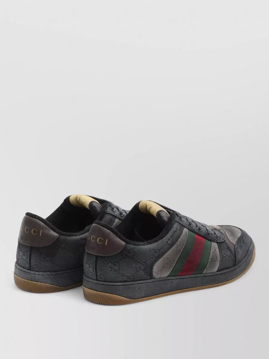 Gucci Screener Sneakers Gg Fabric Web Detail