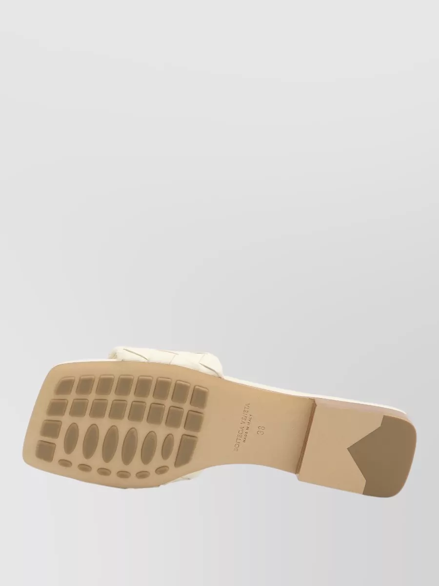 Bottega Veneta Parco Flat Woven Leather Mules Slides