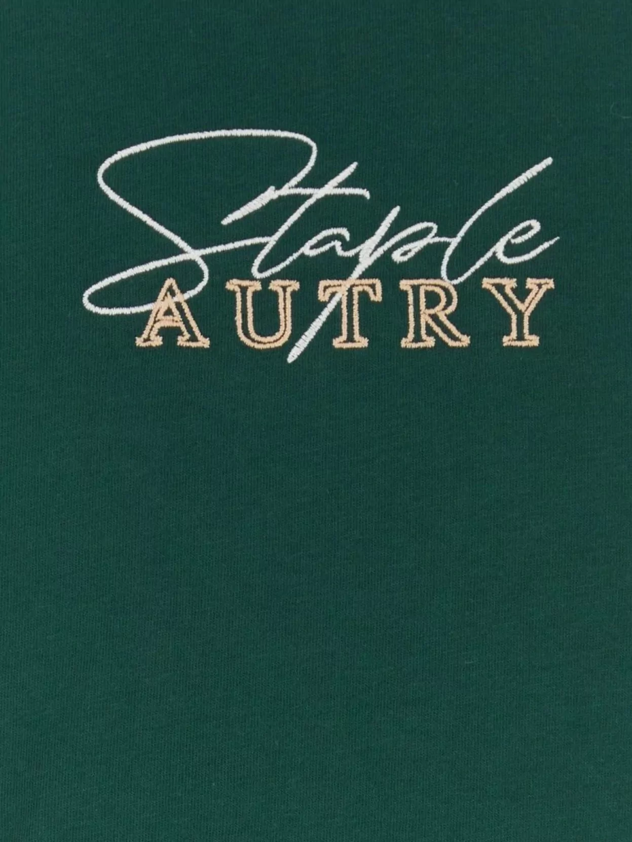 Autry Cotton Logoed Embroidery Crew-Neck Short Sleeves