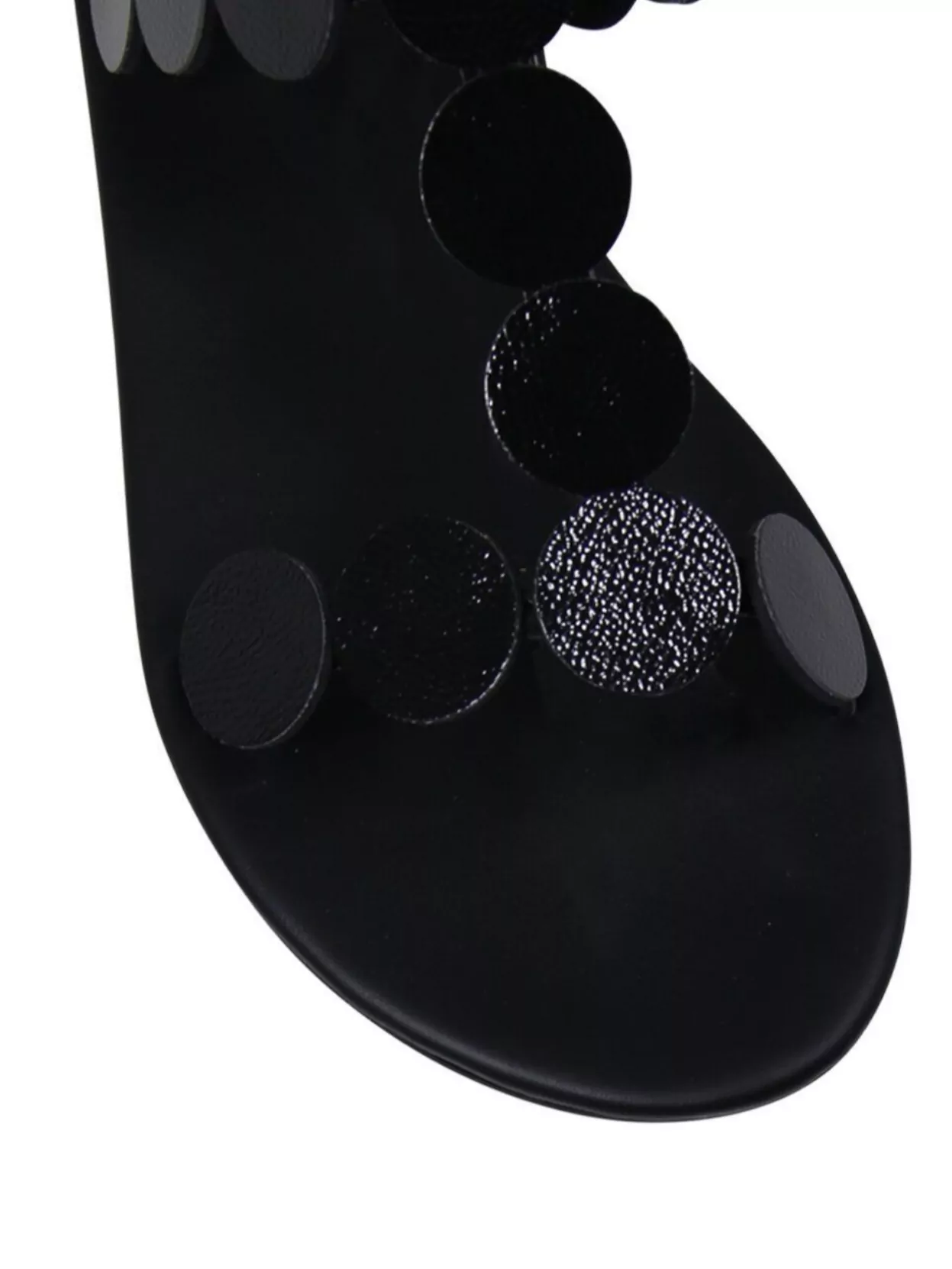 Ancient Greek Sandals Flat Sandal Featuring Circular Embellishments