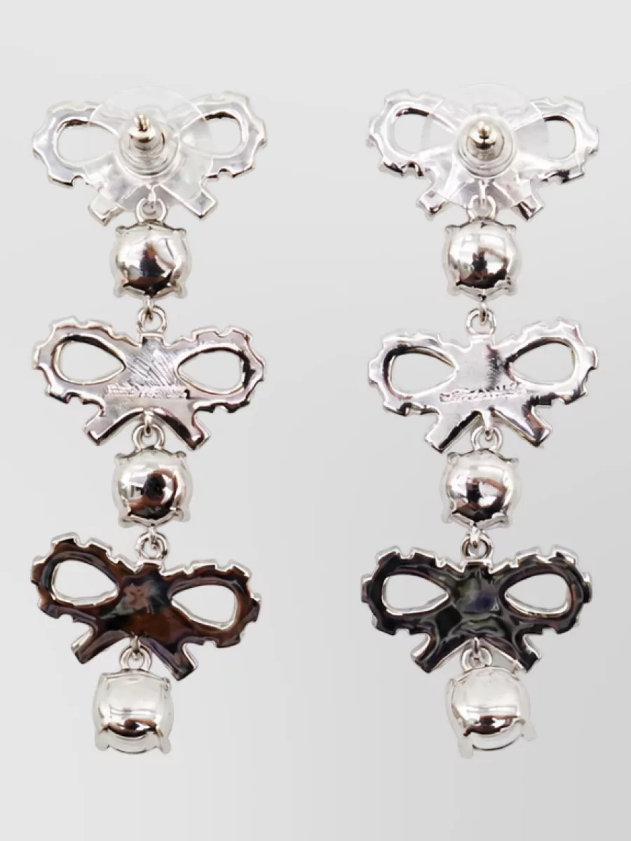 Self-Portrait crystal-embellished earrings