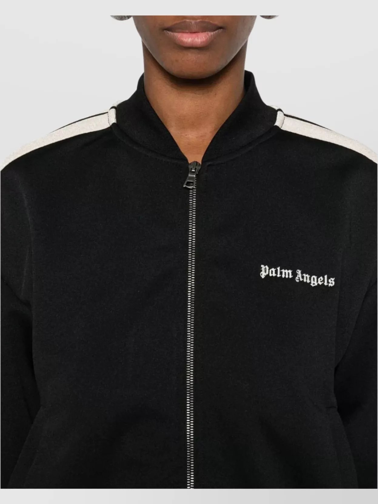 Palm Angels Stylish Bomber Jacket Contrast Stripe