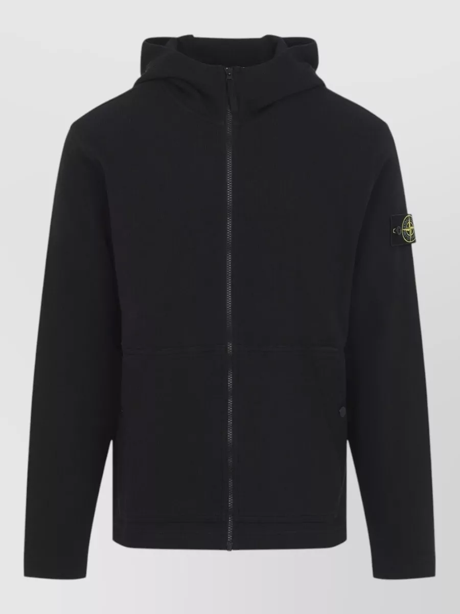 Stone Island Cotton Zip-Up Hooded Jacket