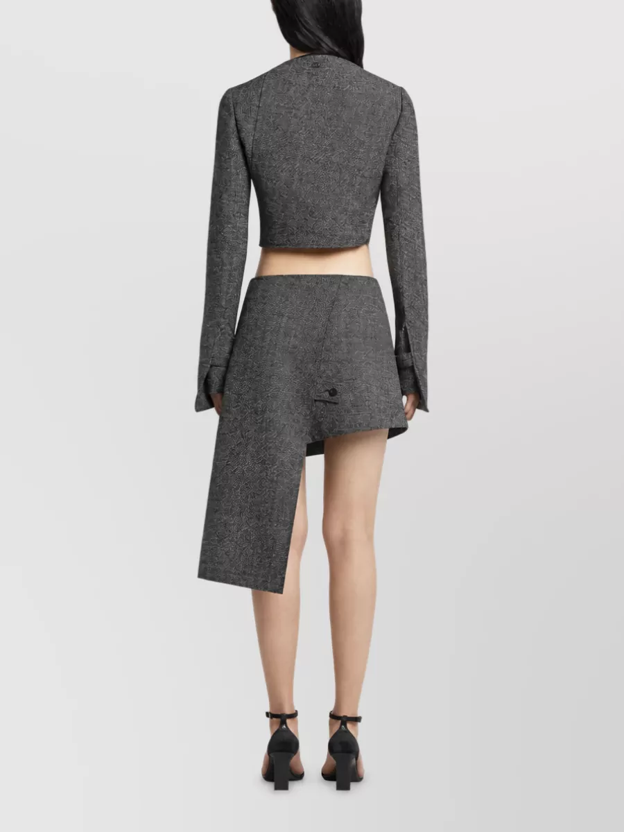 Courrèges Wool Mini Wrap Skirt