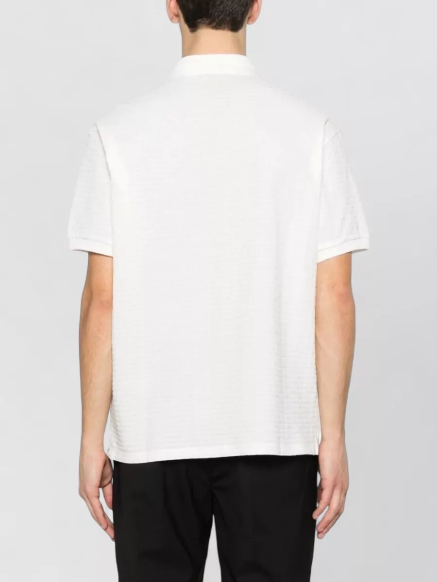 Emporio Armani Cotton Textured Short-Sleeve Polo Shirt