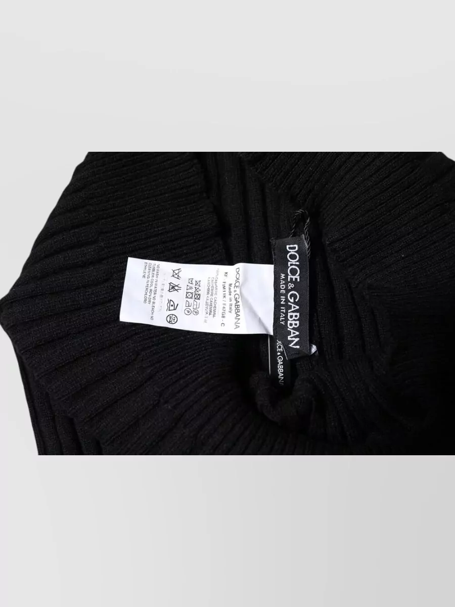 Dolce&Gabbana Cashmere Ribbed-Knit Scarf