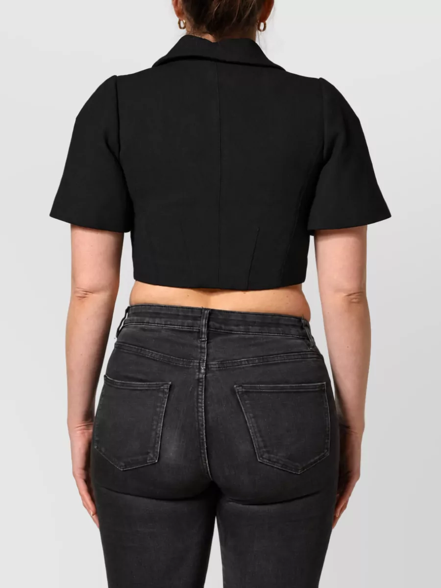Dolce&Gabbana Cropped Short-Sleeve Blouse