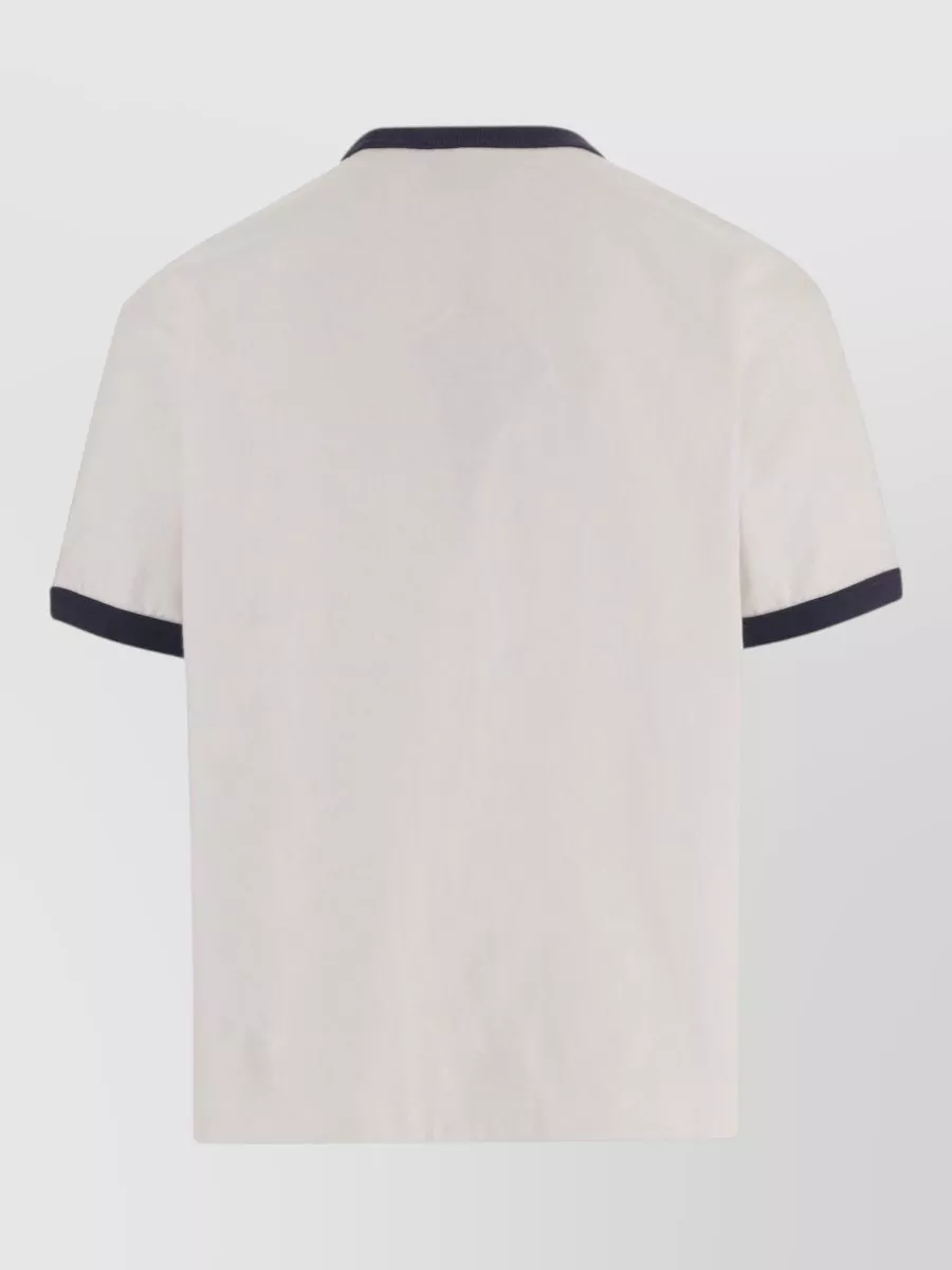 Icecream Cotton V-Neck Logo-Print Short-Sleeve T-Shirt