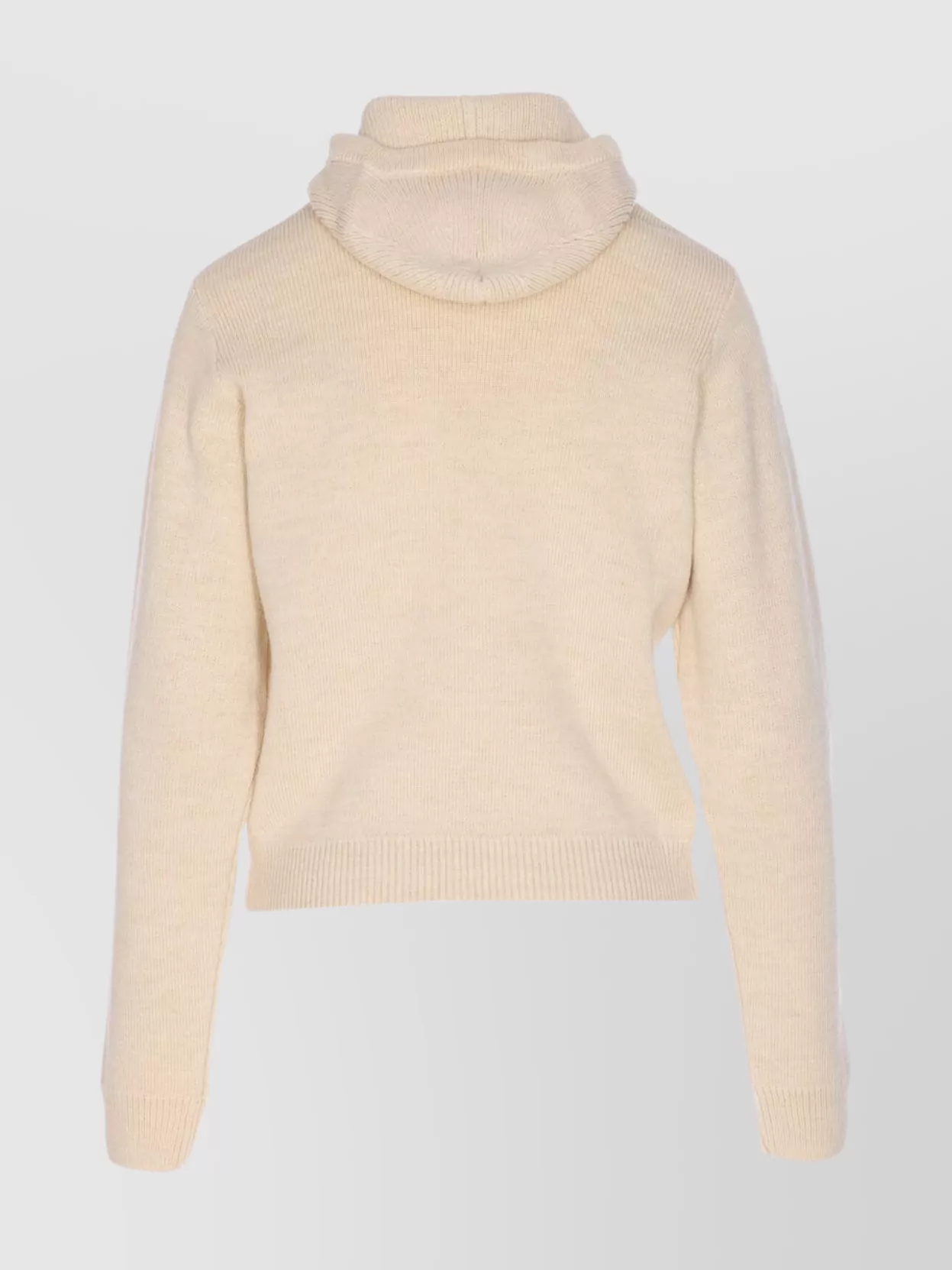 Lemaire High Neck Knitted Hoodie With Long Sleeves In Animal Print