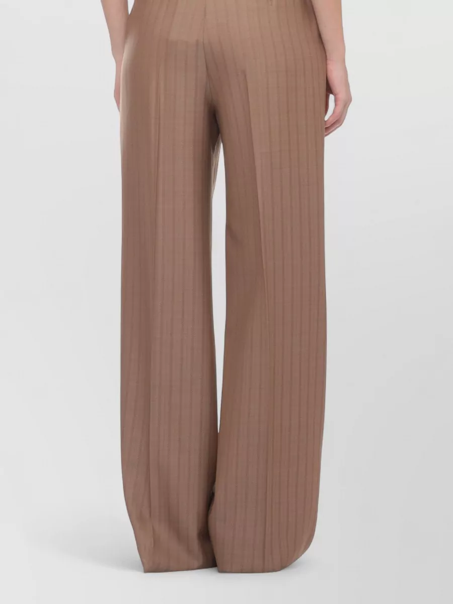 Etro Striped High-Rise Wide-Leg Wool Suit Trousers