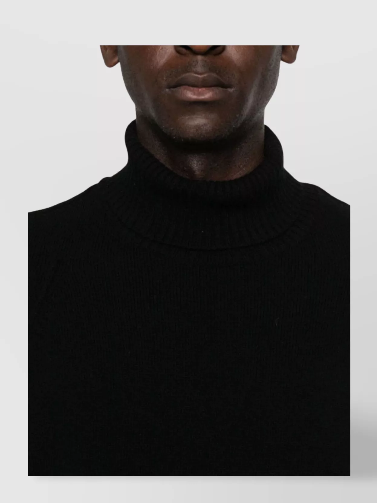 C.p. Company Wool Turtleneck Sweater Logo Detail