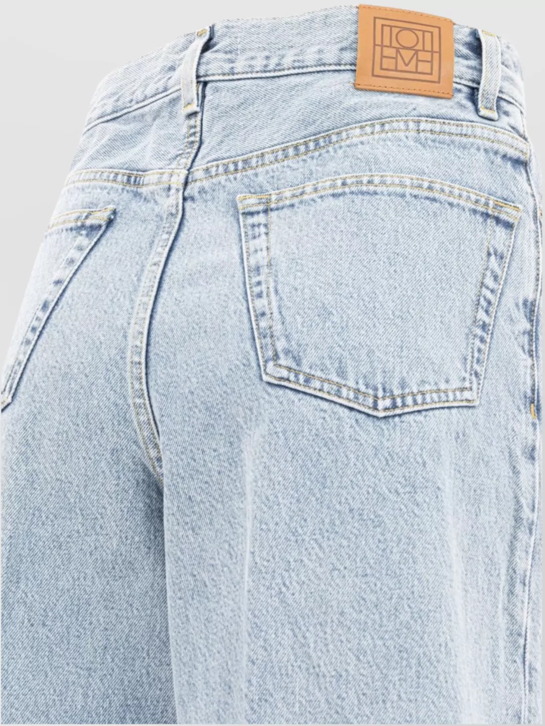 Totême Relaxed Fit Wide Leg Denim Trousers In Blue