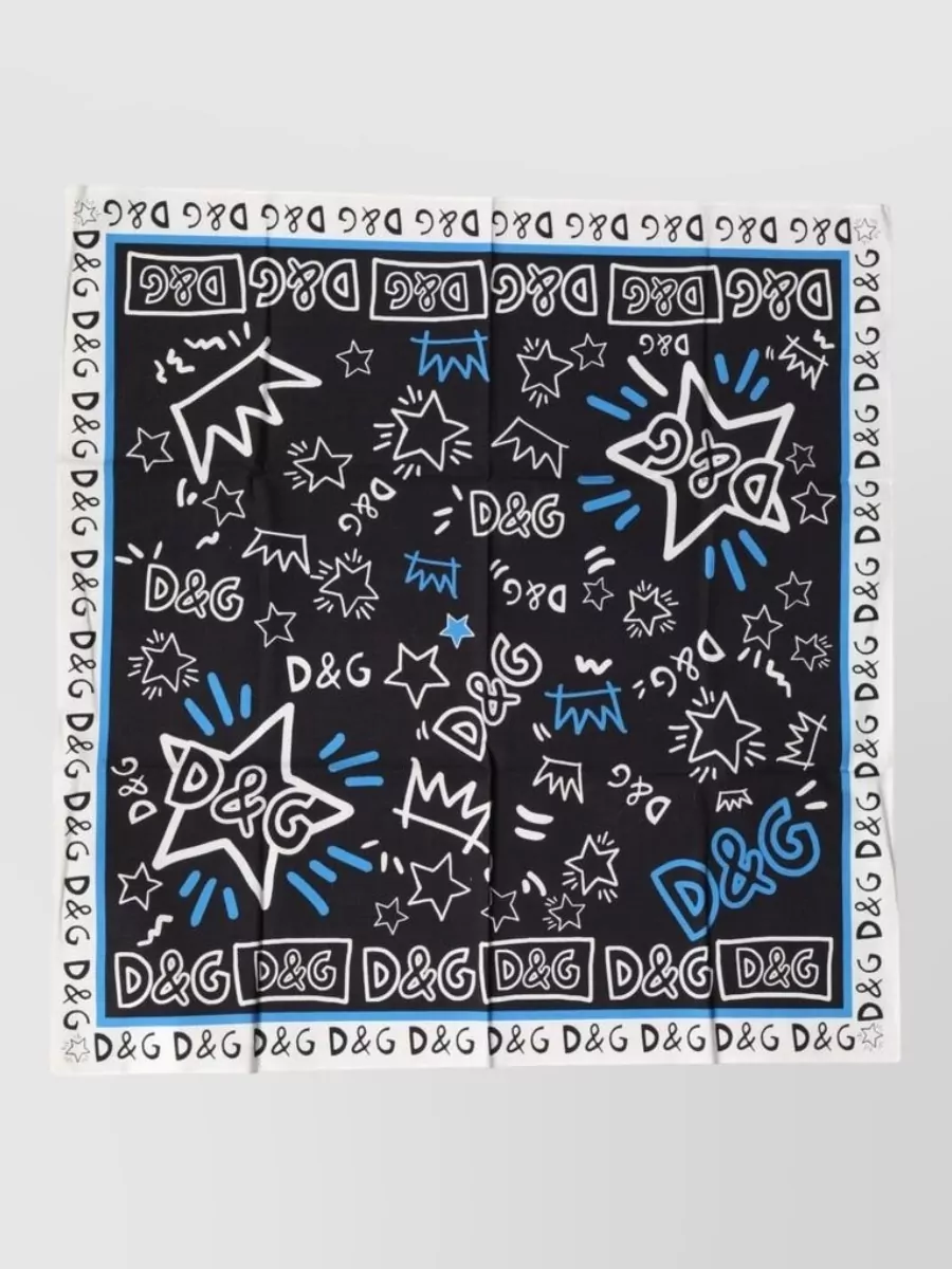 Dolce&Gabbana cotton graphic square scarf