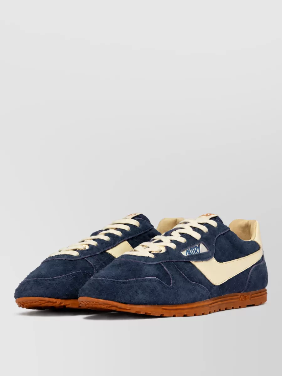 Autry leather suede lace-up sneakers