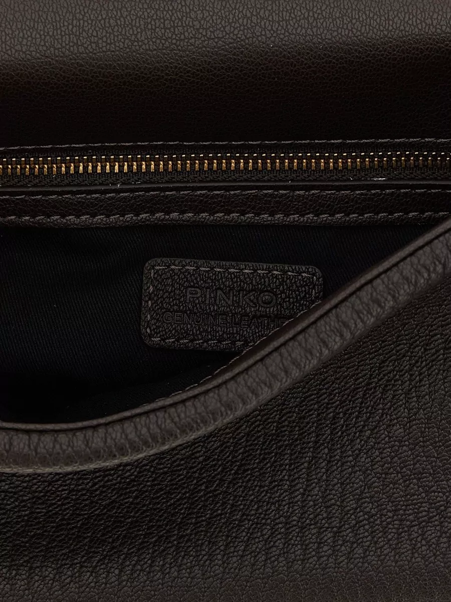 Pinko Love Bag Medium Leather Clutch Bag