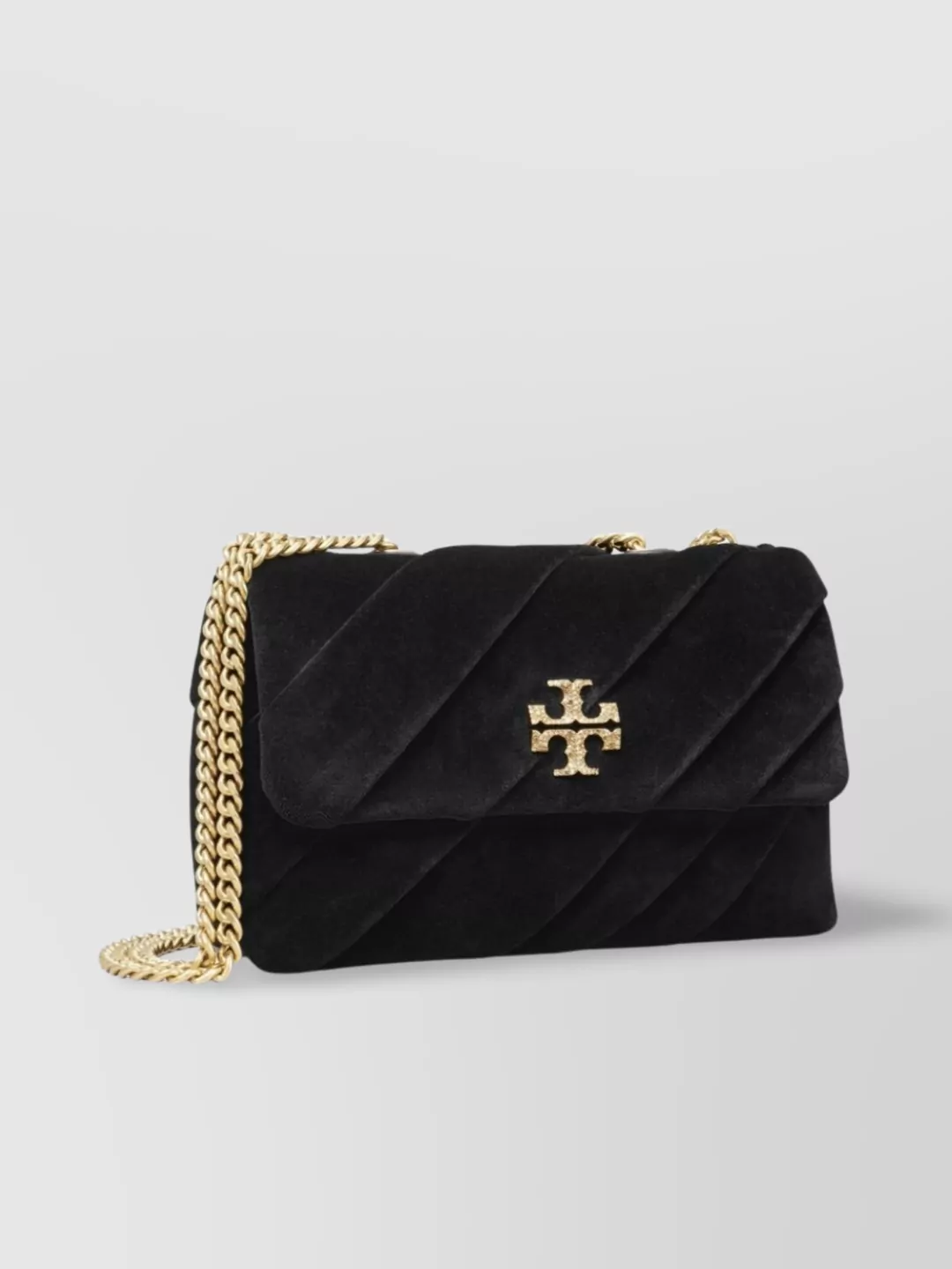 Tory Burch Small Quilted Velvet Shoulder Bag