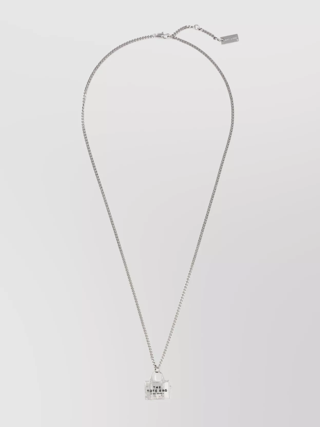 Marc Jacobs Bag Pendant Necklace Chain Link Adjustable In White