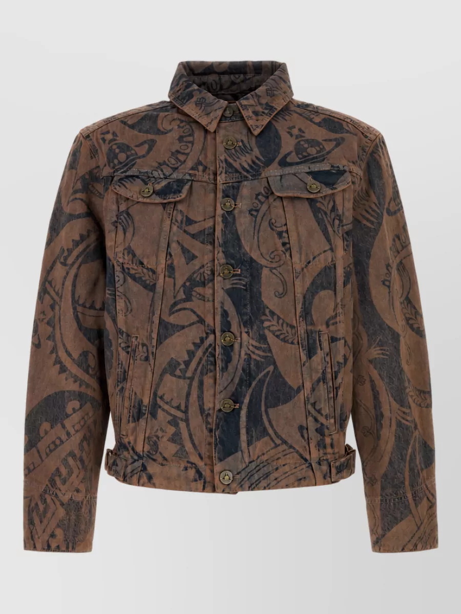 Vivienne Westwood printed denim single breasted coat