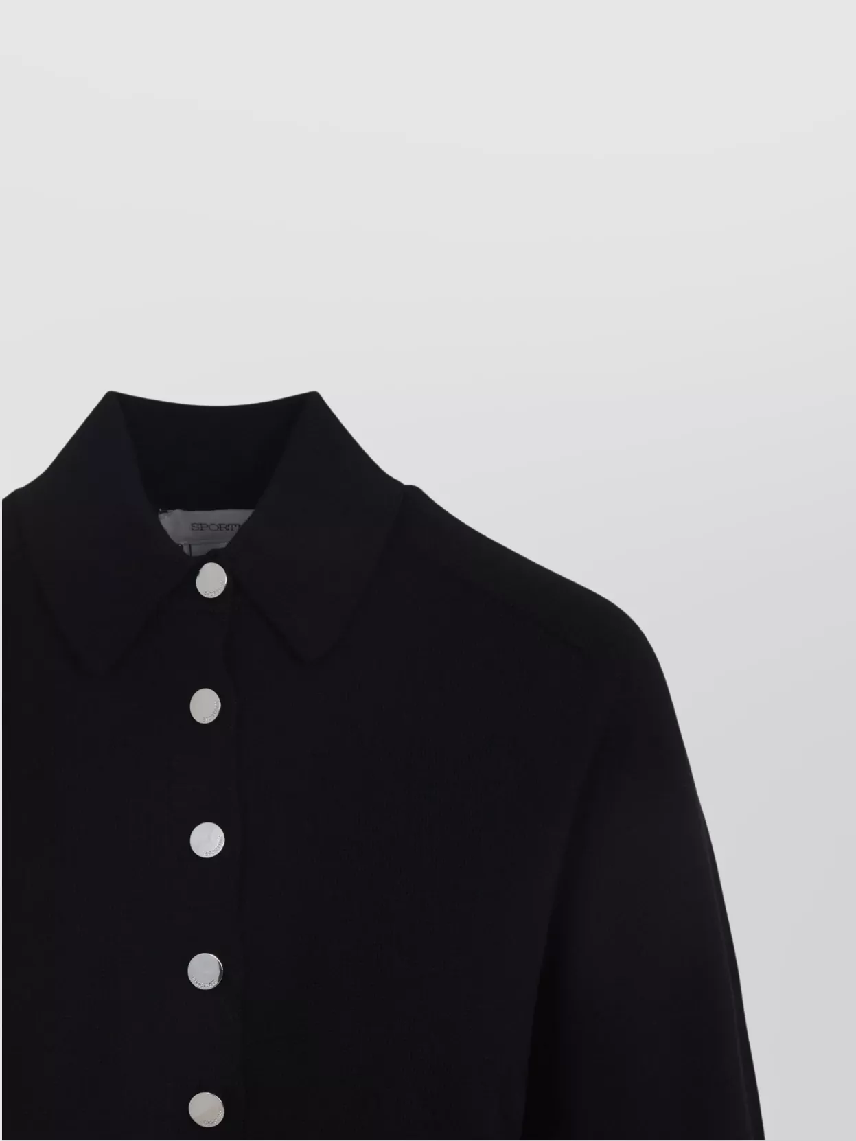 Sportmax Perseo Cropped Wool Cardigan Collar