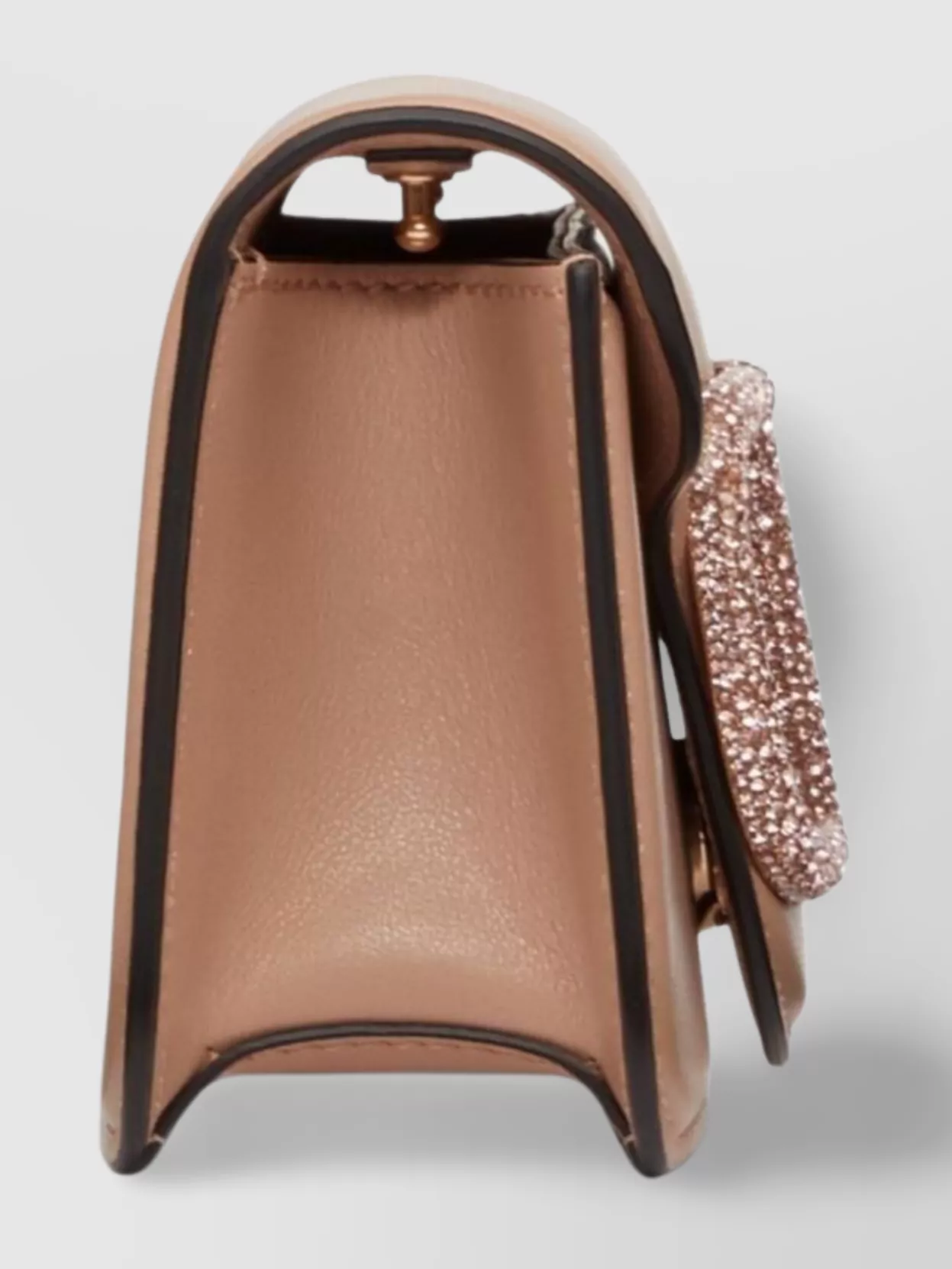 Valentino Small Leather Shoulder Bag With Swarovski Crystal