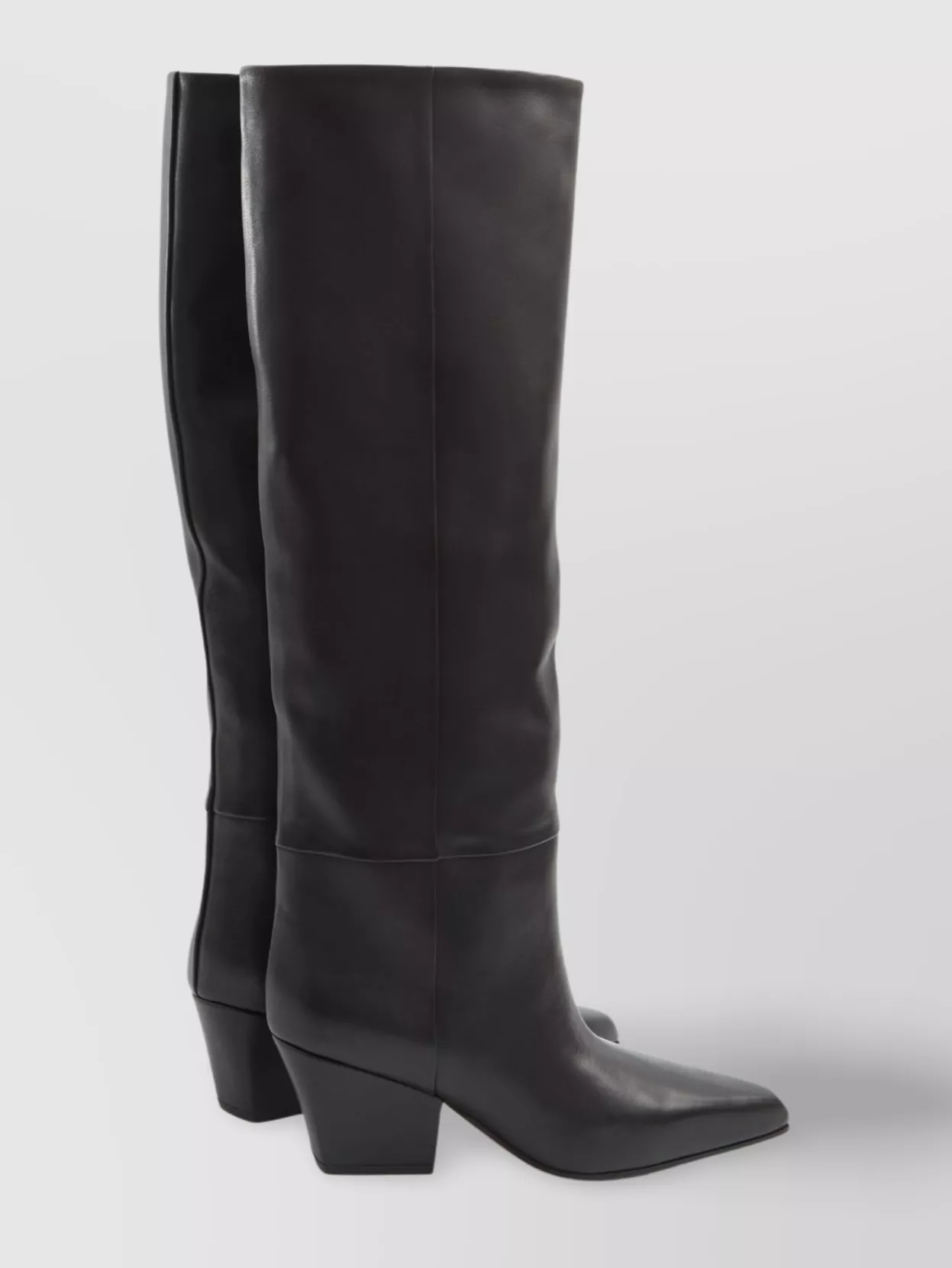 Paris Texas Jane Knee-High Leather Texan Heel Boots
