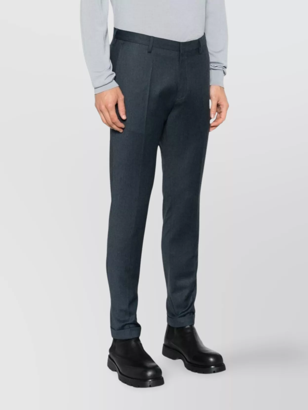 Paul Smith Tapered-leg Wool Chinos In Blue