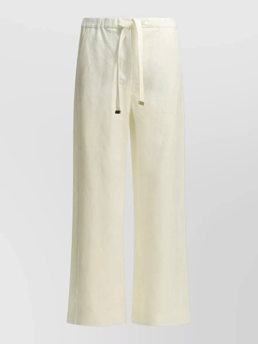 S Max Mara Linen Wide-Leg Trousers