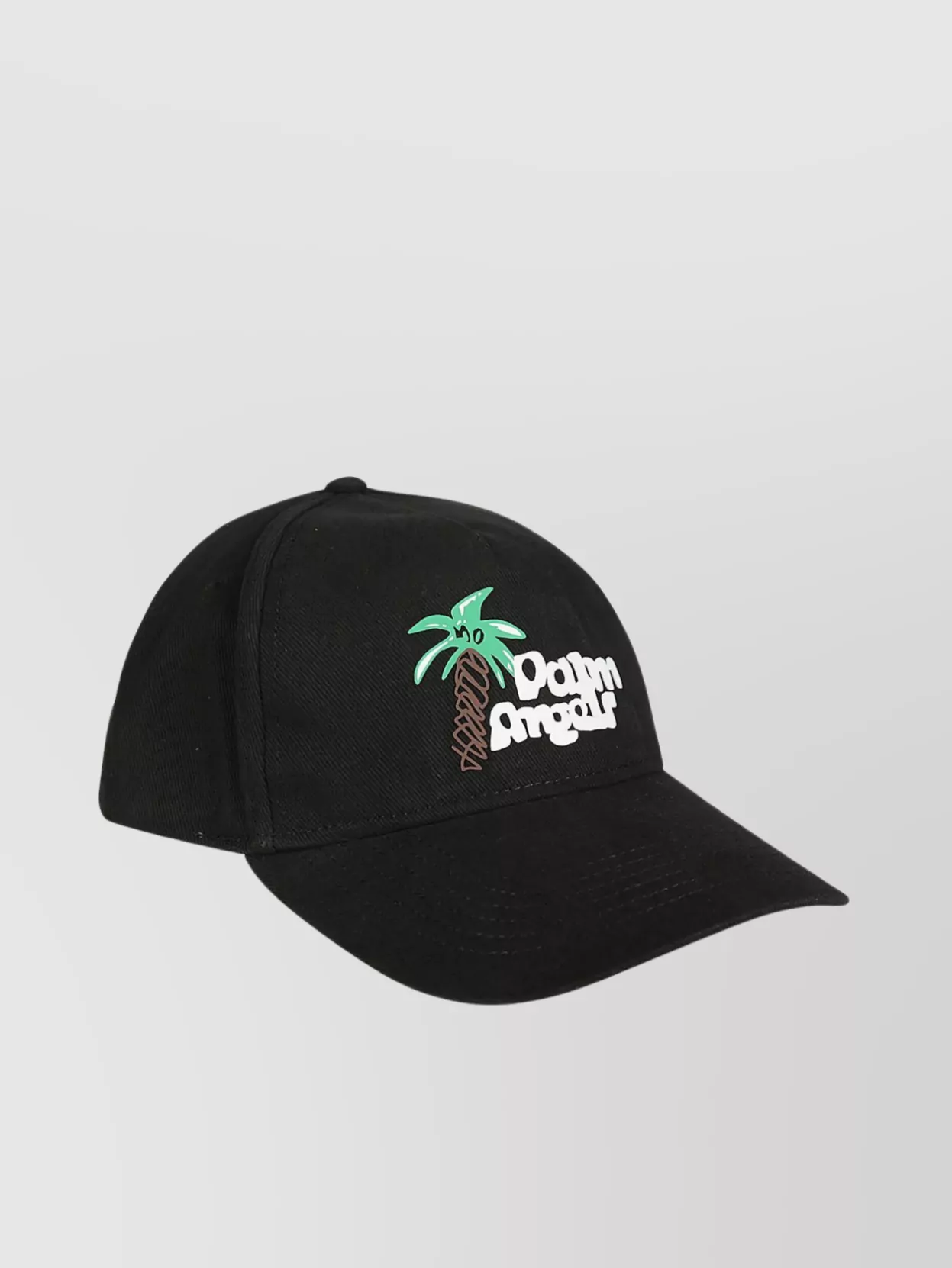 Shop Palm Angels Curved Brim Logo Hat With Ventilation