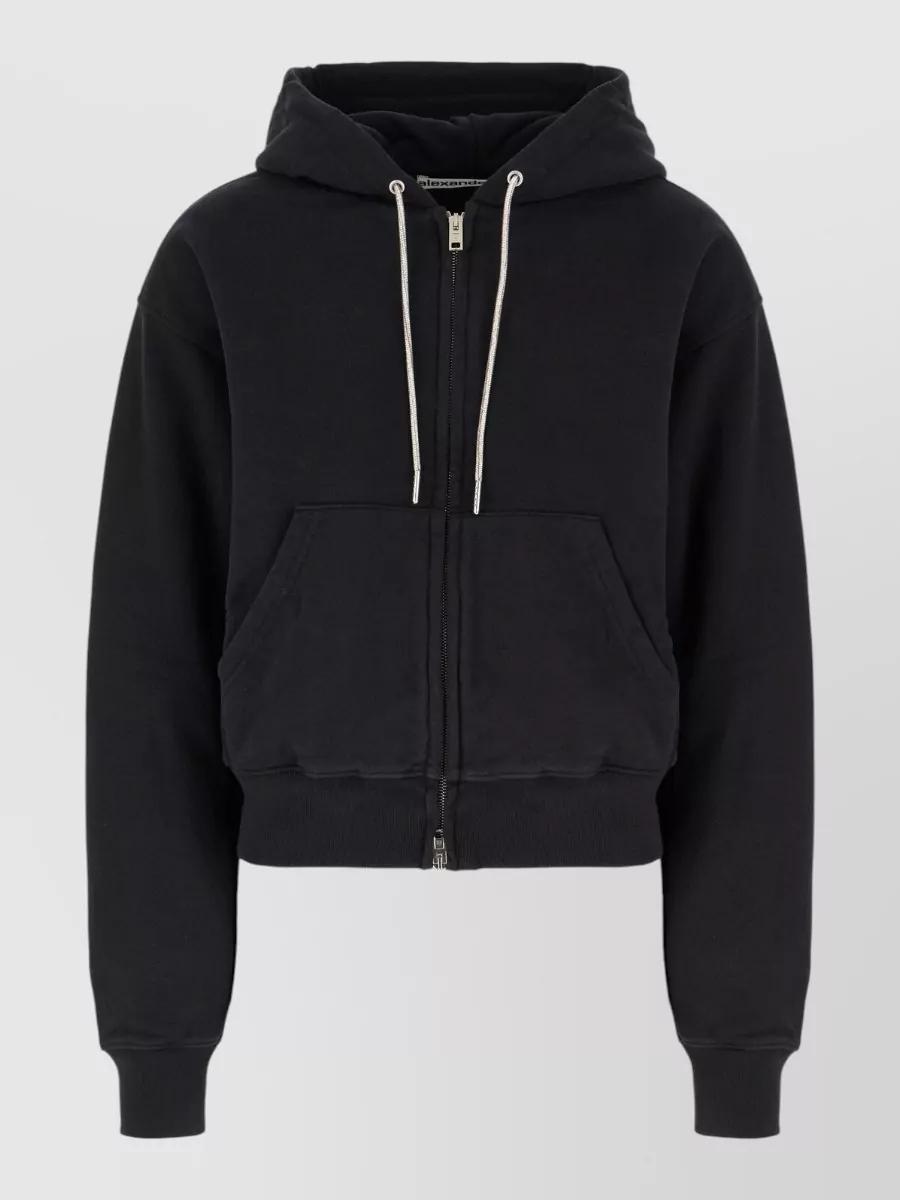 Alexander Wang crystal-embellished zip-up hoodie