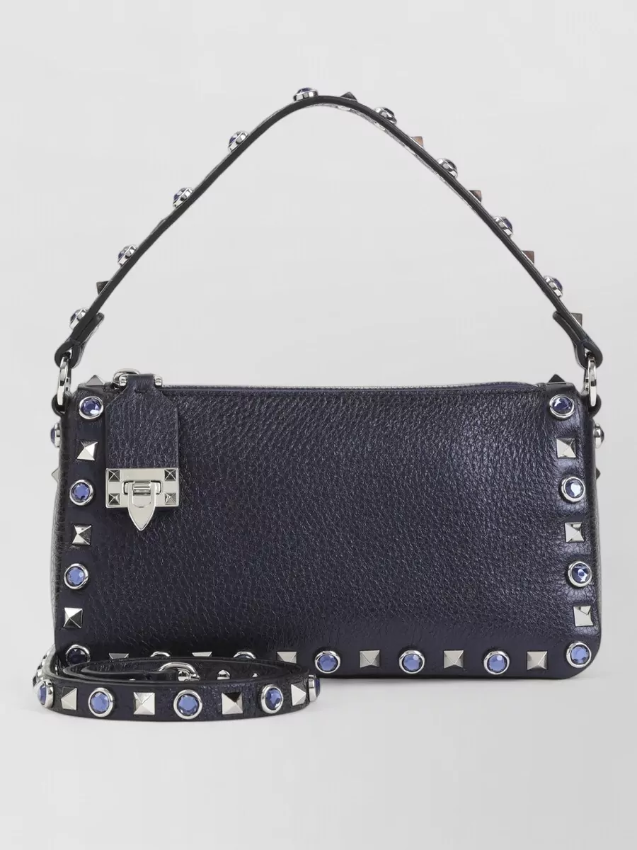 Valentino Garavani Rockstud Spike Small Leather Clutch Bag