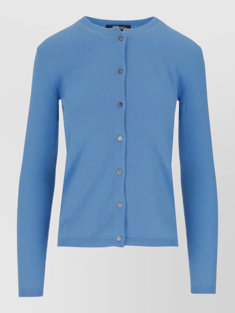 La Rose cashmere round neck cardigan