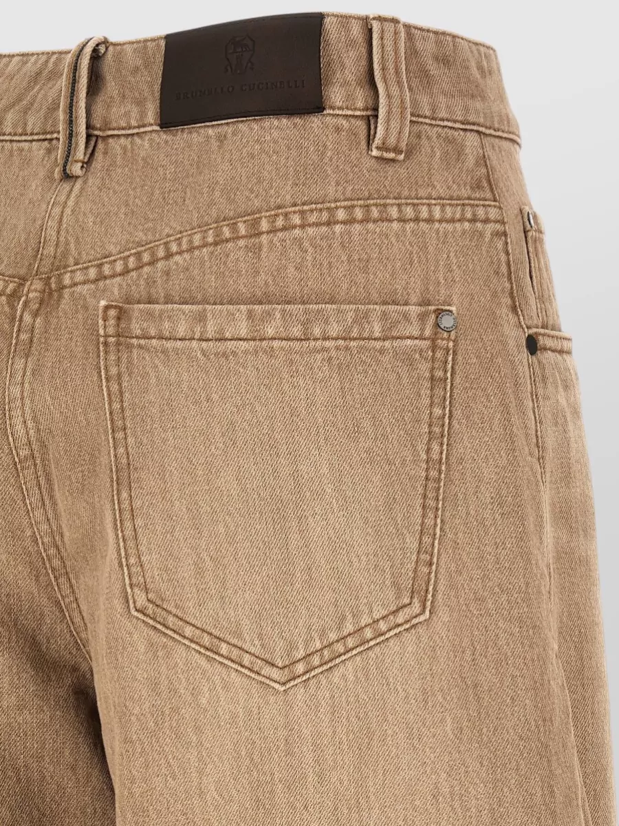 Brunello Cucinelli Wide Leg Jeans Belt Loops Pockets