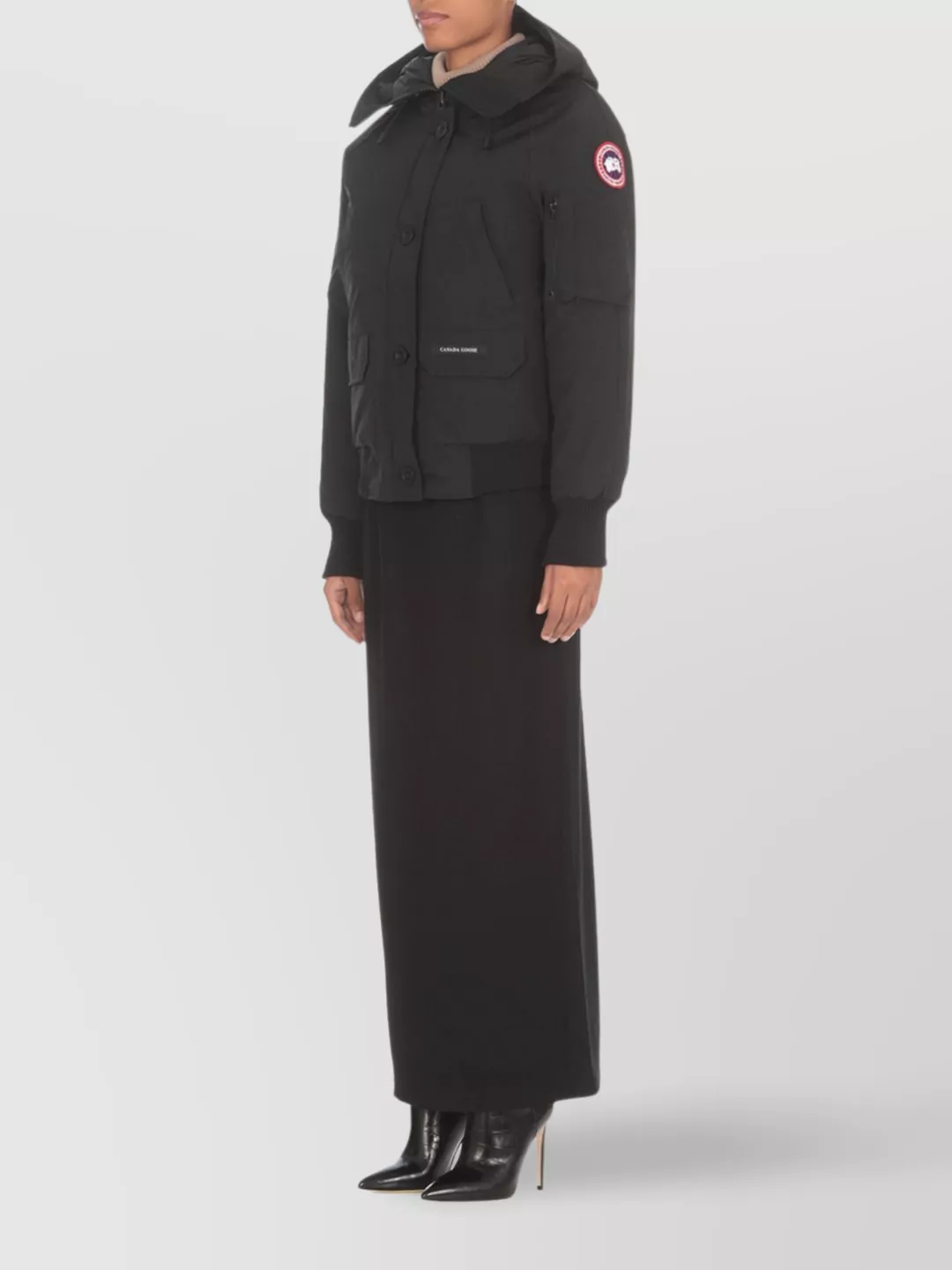 Canada Goose Padded Down Jacket With High Neck And Hood